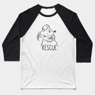 Pitbull Rescue, Pittie Head Tilt, Pittie Rescue, Pitbull Puppy Baseball T-Shirt